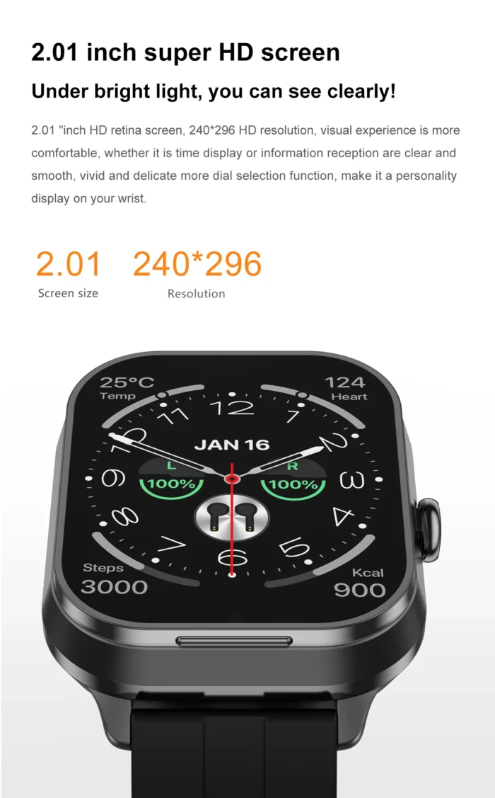 Maxtop Two in One Smart Watch Calling Function Fitness Trackers Relojes Inteligentes Men Smartwatch - Imagen 4