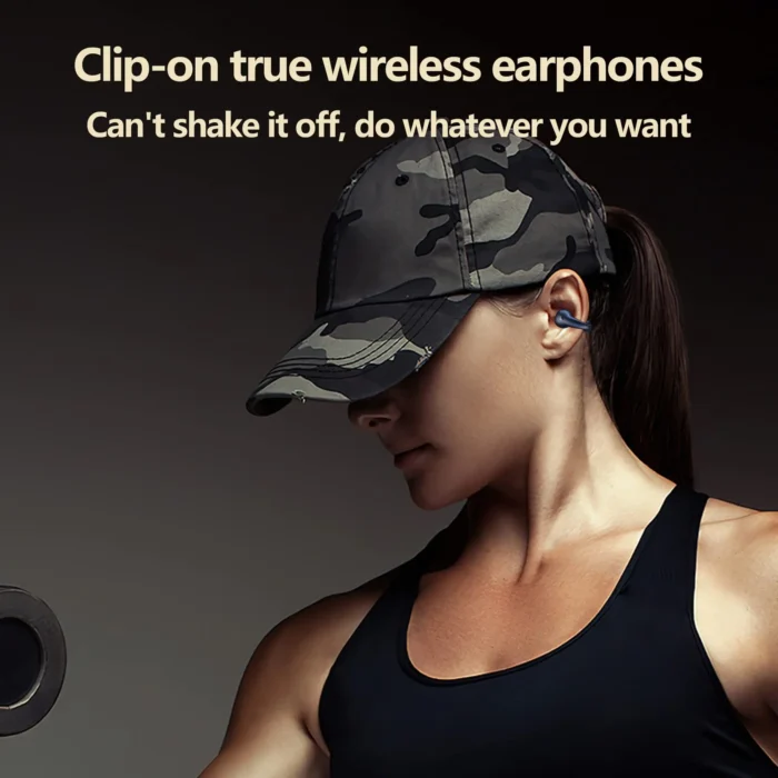 Wireless Ear Clip on Headphones 2025 New Mini Open Ear Headphones Wireless Headset Waterproof Sport Running Earring Earphone - Imagen 3