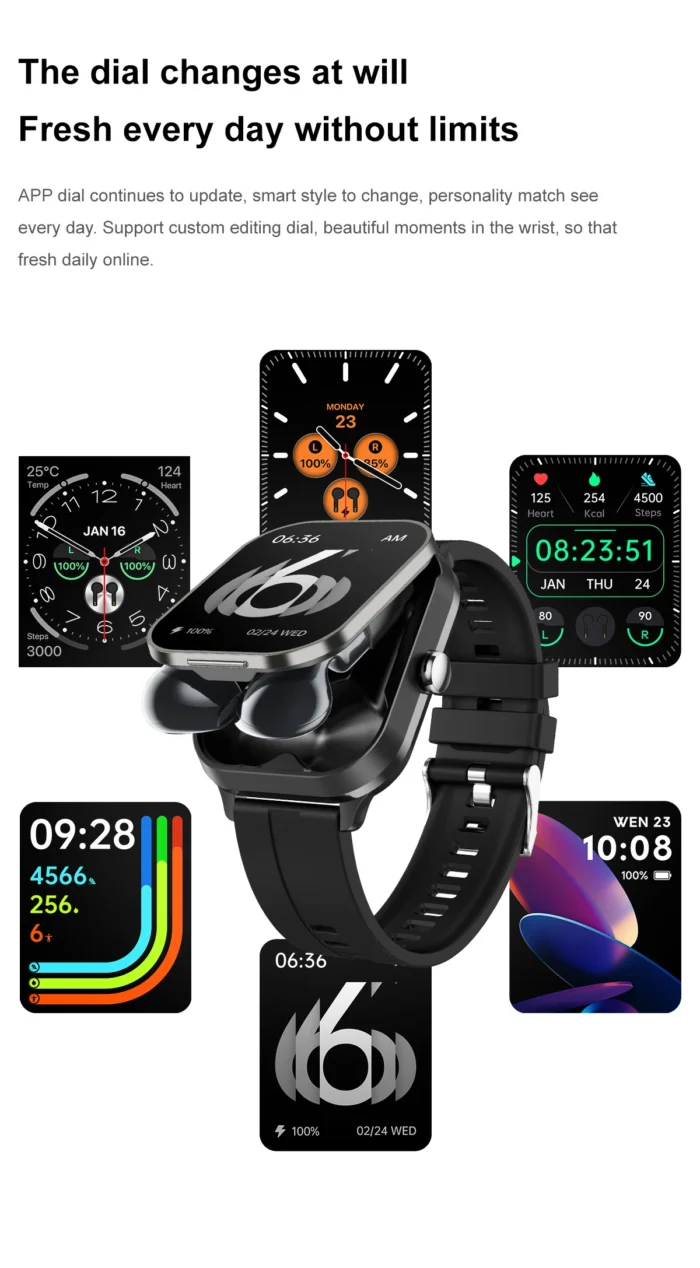 Maxtop Two in One Smart Watch Calling Function Fitness Trackers Relojes Inteligentes Men Smartwatch - Imagen 5