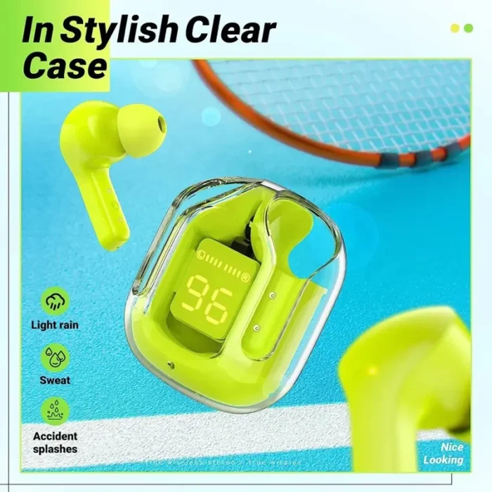 Transparent Crystal case Wireless Tws T6 Air31 air 31 T8 in Ear Gaming Noise Cancelling Earbuds Earphone Headphones Transparent - Imagen 2