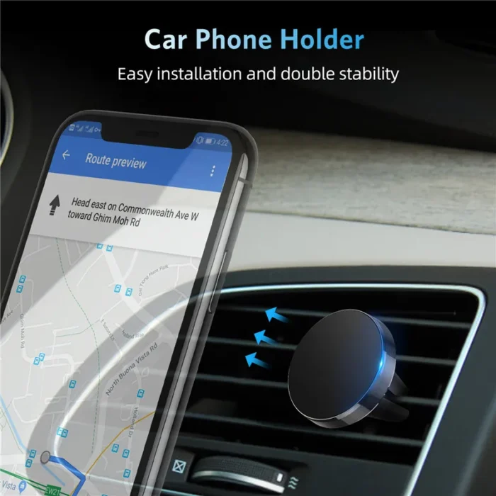 Soporte magnético para teléfono de coche Eonline para iPhone 12, Samsung, Xiaomi, Huawei, con clip para ventilación de aire y soporte para smartphones. - Imagen 4