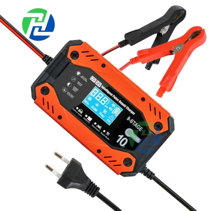 Cargador de batería de coche de 12 V y 24 V con reparación de pulsos inteligente automático, cargador RJ Tianya de 12 V recargable - Imagen 6