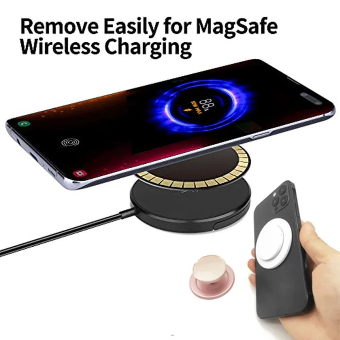 2024 Magnetic Phone Ring GripTok Remove Easily for Magnetic Safe Wireless  Charging Stand Foldable Mobile Phone Grip Tok Holder - Imagen 3