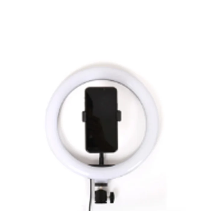 Anillo de luz LED circular regulable de 10 pulgadas y 26 cm con trípode, luz selfie tricolor ajustable para fotografía