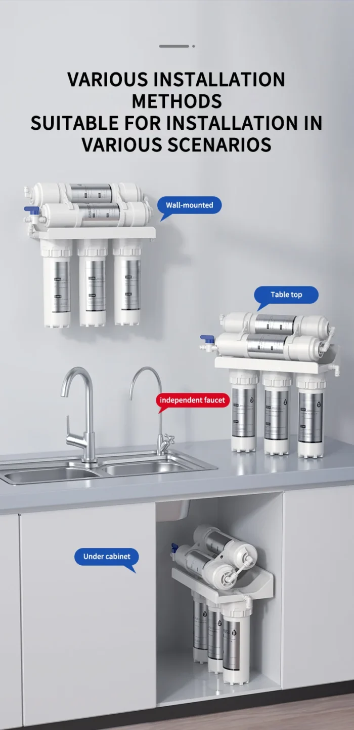 Sistemas de purificación de agua por ultrafiltración de 6 etapas para el hogar, de alta calidad y el más económico, con filtro de agua portátil para cocina. - Imagen 4