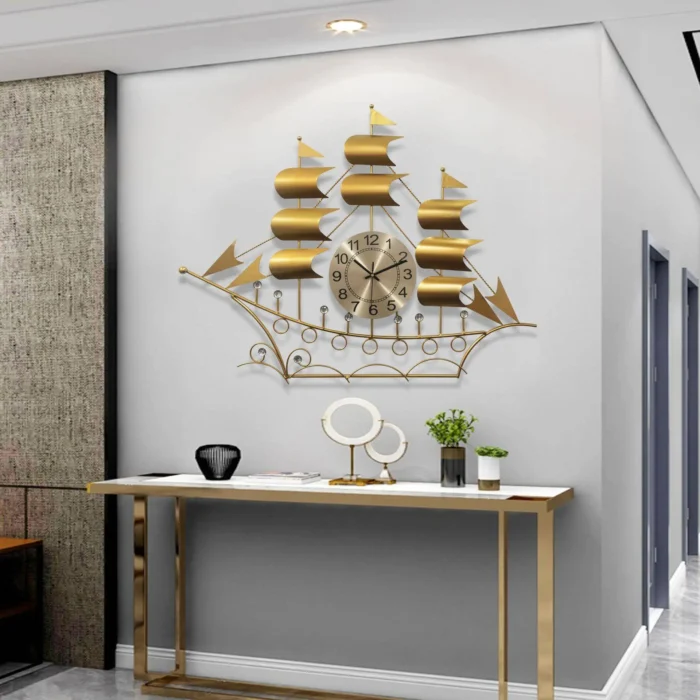 Reloj de pared grande de metal decorativo de mediados de siglo, silencioso, moderno, con forma de estrella, para el hogar, ideal para sala de estar y oficina. ¡Oferta!