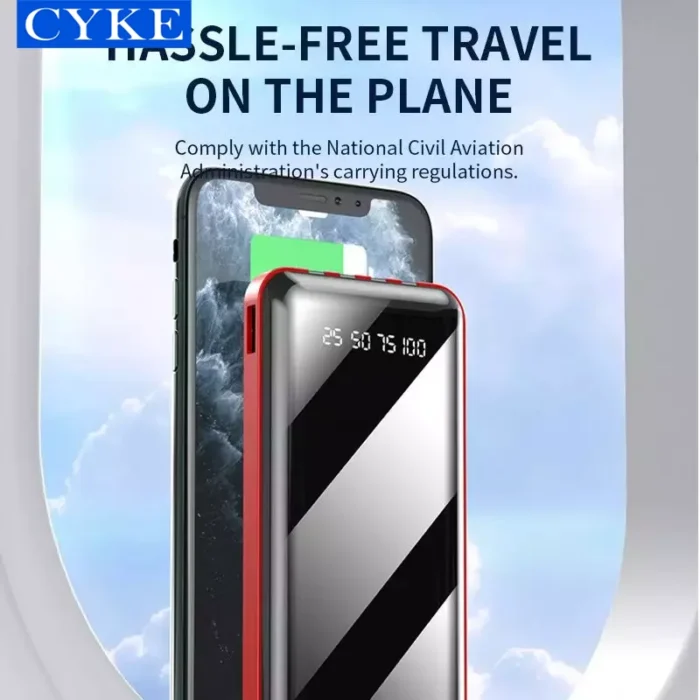 Banco de energía móvil CYKE de 20 000 mAh, OEM, cargador portátil, batería externa de 20 000 mAh, regalo - Imagen 5