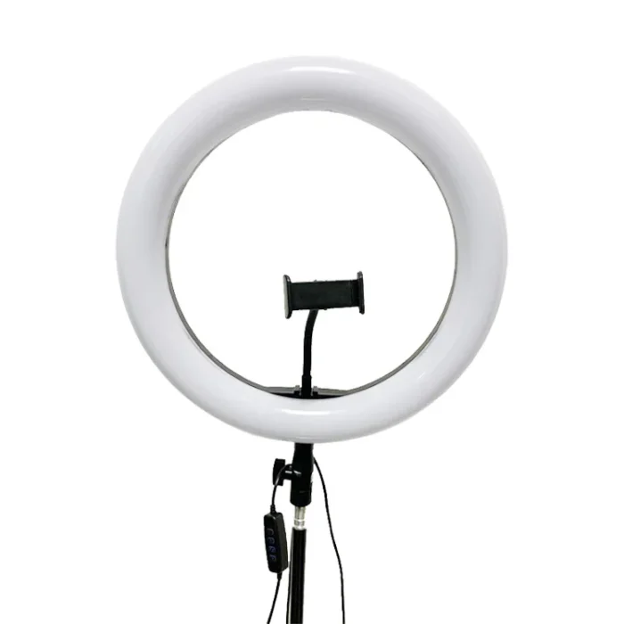 Anillo de luz LED circular regulable de 10 pulgadas y 26 cm con trípode, luz selfie tricolor ajustable para fotografía - Imagen 3