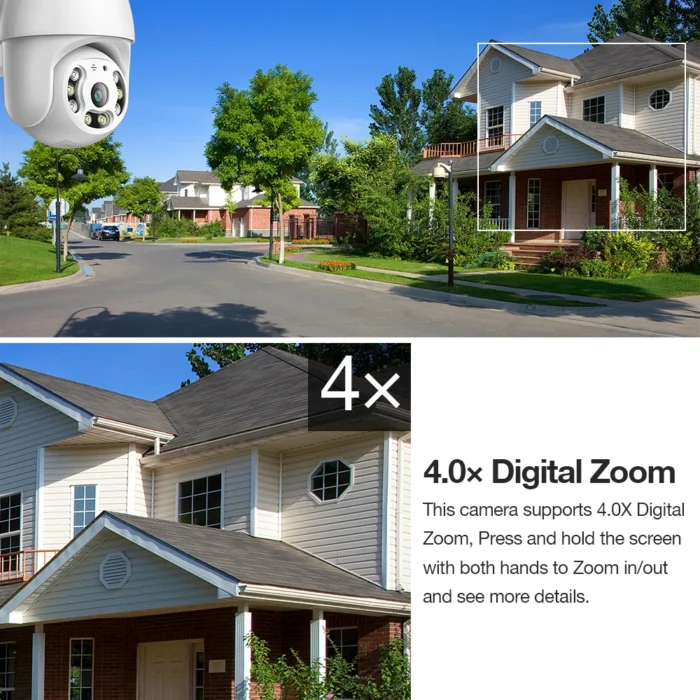 Cámara de seguridad inteligente LCLCTEK Tuya 1080P con WiFi para exteriores, zoom digital 4X, IR, PTZ, domo de velocidad, inalámbrica, P2P, CCTV - Imagen 5