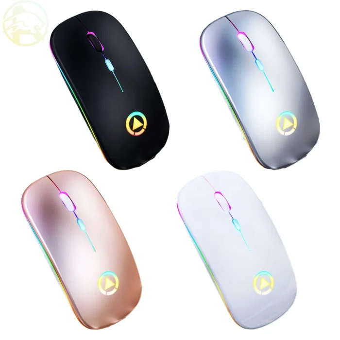 Off-the-shelf Mini Rechargeable Mouse 2.4G Wireless Ultra-thin Mute LED Light Computer Laptop Rechargeable Wireless Mouse OEM - Imagen 6