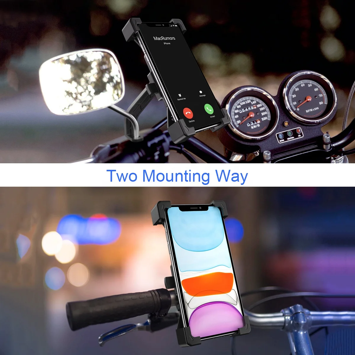 Free Sample Drop Shipping Universal Motorcycle Mobile Cell Phone Holder Mount for Bike Motorbike Bike Phone Holder - Imagen 3