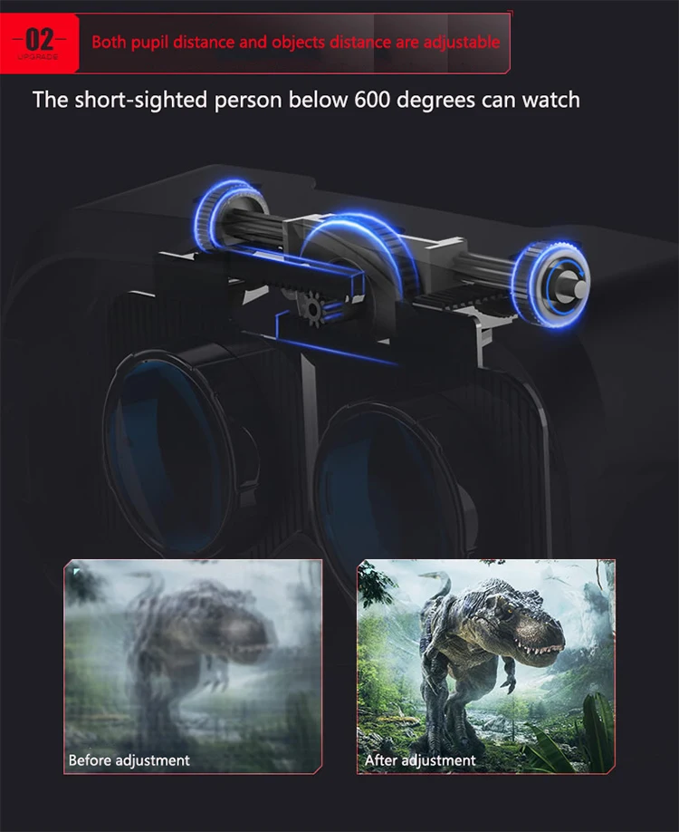 Nuevo estilo VR Cardboard Caja de realidad virtual Videos inteligentes Teléfono móvil de 7 pulgadas Gafas VR 3D Auriculares VR con auriculares - Imagen 5