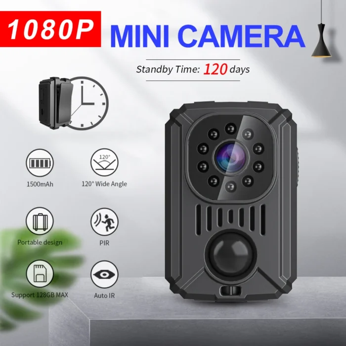 Cámara MD31Mini con detección de movimiento PIR, HD 1080P, 11 horas de funcionamiento en espera durante 90 días, entrega rápida directa de fábrica. Cámara de seguridad corporal.