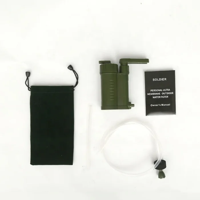 Filtro de agua Natural Solutions, purificador de agua potable directo, filtro de agua portátil para soldado con tubo