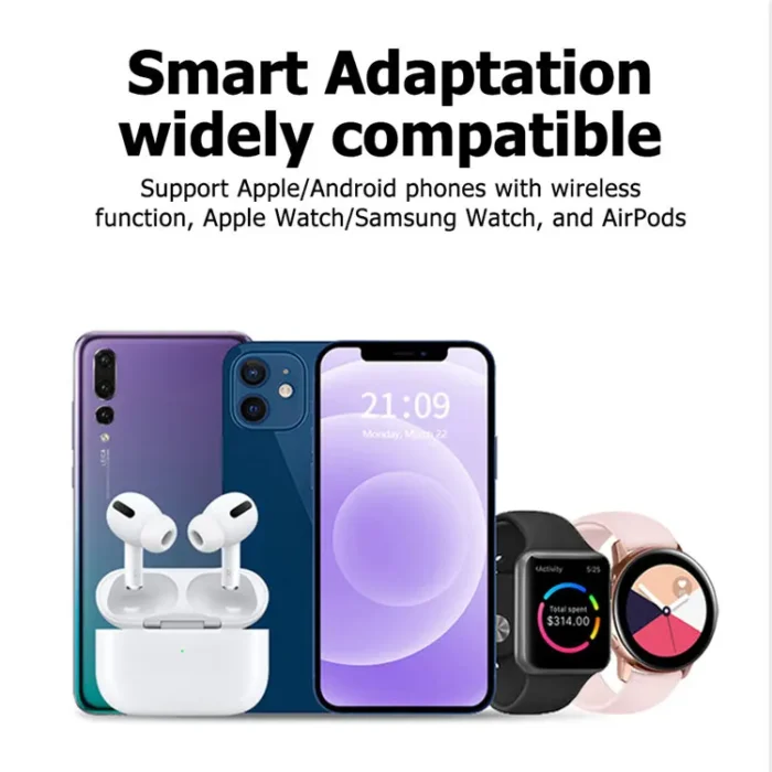 15W Fast Charging Station 3 in 1 Wireless Charger for Best Seller Products on Amazon 2024 in USA for Apple Samsung Multi Device - Imagen 5