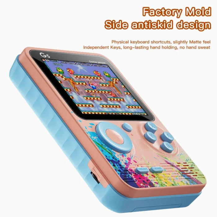2024 Newest Best Selling Colorful Handheld Mini Retro Game Box 666 in 1 Handheld TV Plug Video Game Player Boy G5 Console - Imagen 4