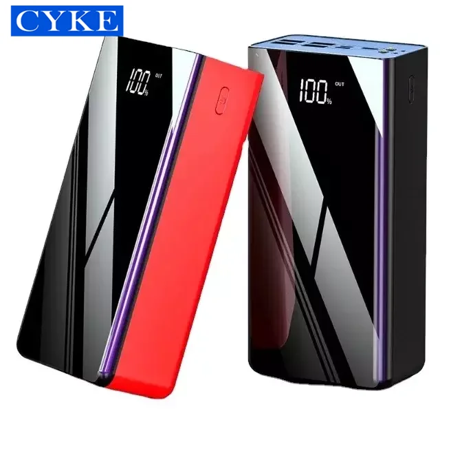 Banco de energía CYKE OEM de 50 000 mAh, de gran capacidad, portátil, con dos luces LED.