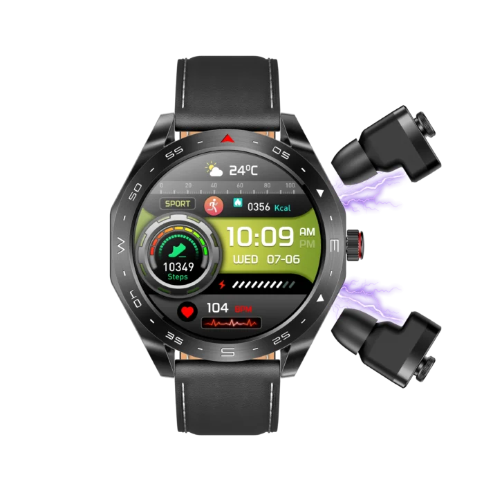 2024 T95 Outdoor Smart Watch With Earbuds TWS 2 in 1 Headphones 1.52inch Screen Local Music  Sports Smartwatch Wireless Earphone - Imagen 6