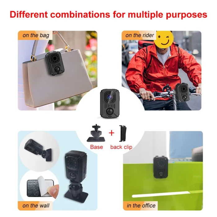 Cámara MD31Mini con detección de movimiento PIR, HD 1080P, 11 horas de funcionamiento en espera durante 90 días, entrega rápida directa de fábrica. Cámara de seguridad corporal. - Imagen 2