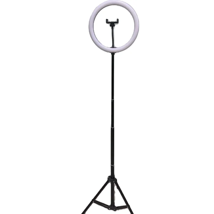 Anillo de luz LED circular regulable de 10 pulgadas y 26 cm con trípode, luz selfie tricolor ajustable para fotografía - Imagen 6