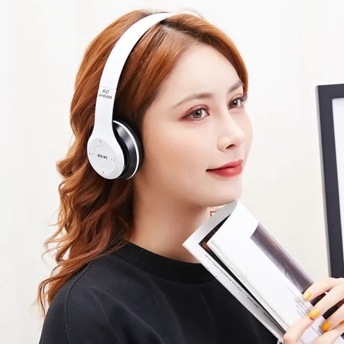 P47 Wireless Headphones Blue Tooth Headset Earbuds Headgear Headphone Ear Headset Connect Earphone With Bass for iphone