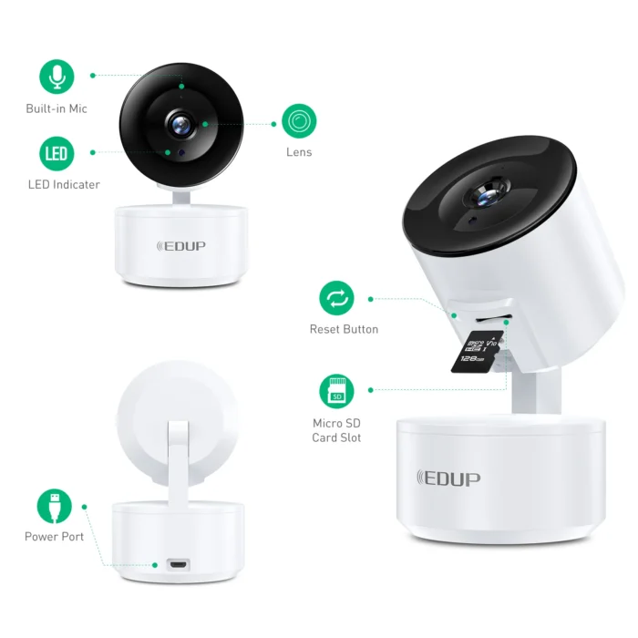 EDUP Icsee Wifi Camera 1080p Webcam PC Camera 2K Webcamera Webcam 2K
