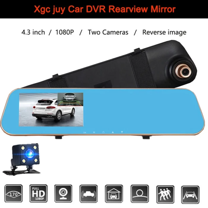 Night Vision Car Security Backup  Reverse Dual  Camera Rear View Parking Model Black Box  for Car - Imagen 2