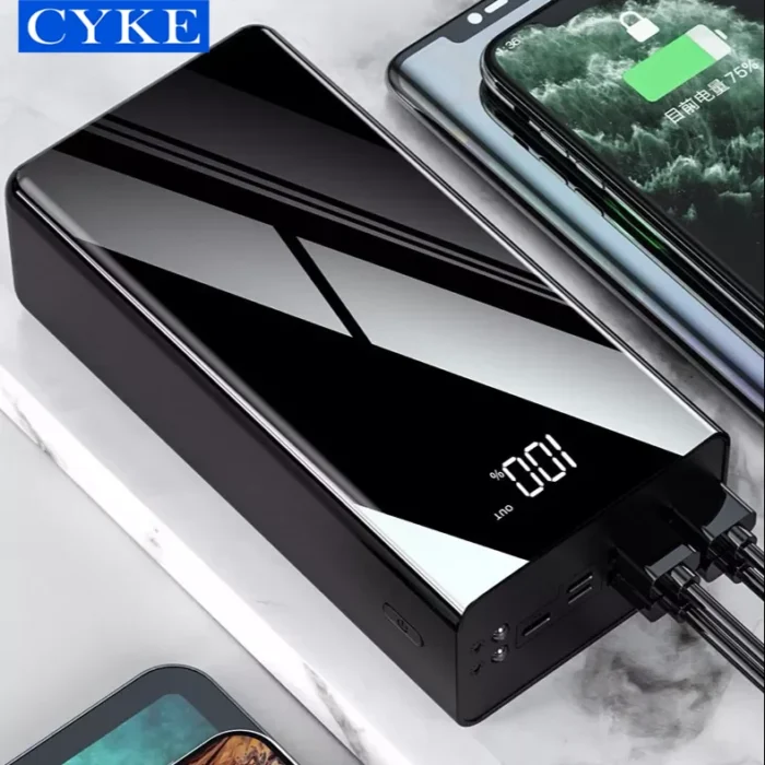 Banco de energía CYKE OEM de 50 000 mAh, de gran capacidad, portátil, con dos luces LED. - Imagen 4
