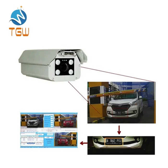 Barrera de estacionamiento con reconocimiento automático de matrículas, cámara de seguridad CCTV para sistema de estacionamiento de automóviles, cámara ANR para estacionamiento - Imagen 2