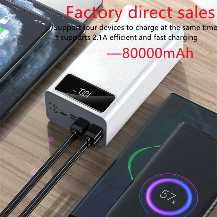 Wholesale Price Super Large Capacity 80000mAh Power Bank 80000mAh Power Bank Four USB Output Ports Large Capacity Power Bank - Imagen 3