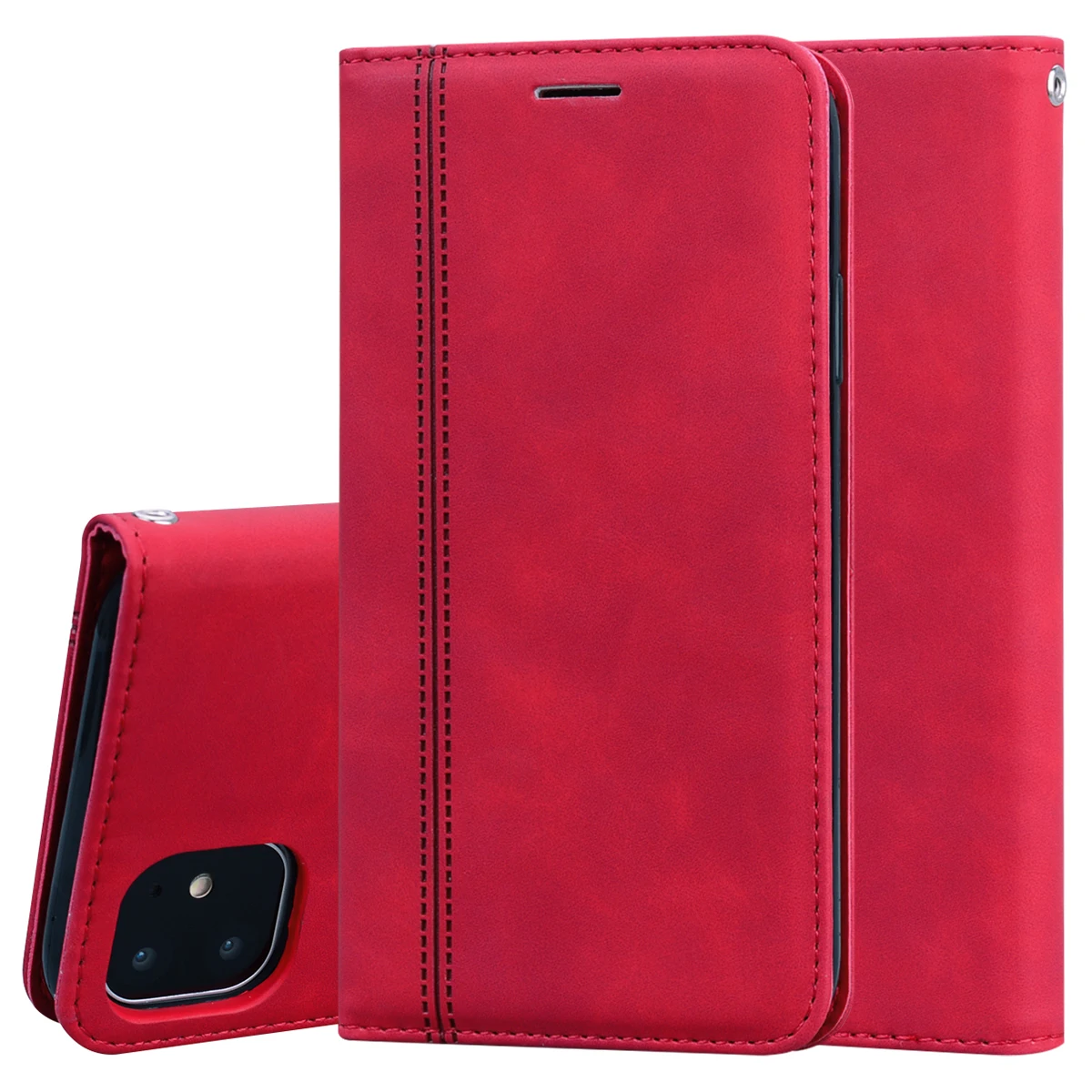 Magnetic Luxury Business Wallet for iPhone 13 Pro Max Case Pouch Cover Flip Leather for IPhone 12 Phone Case Holder - Imagen 6