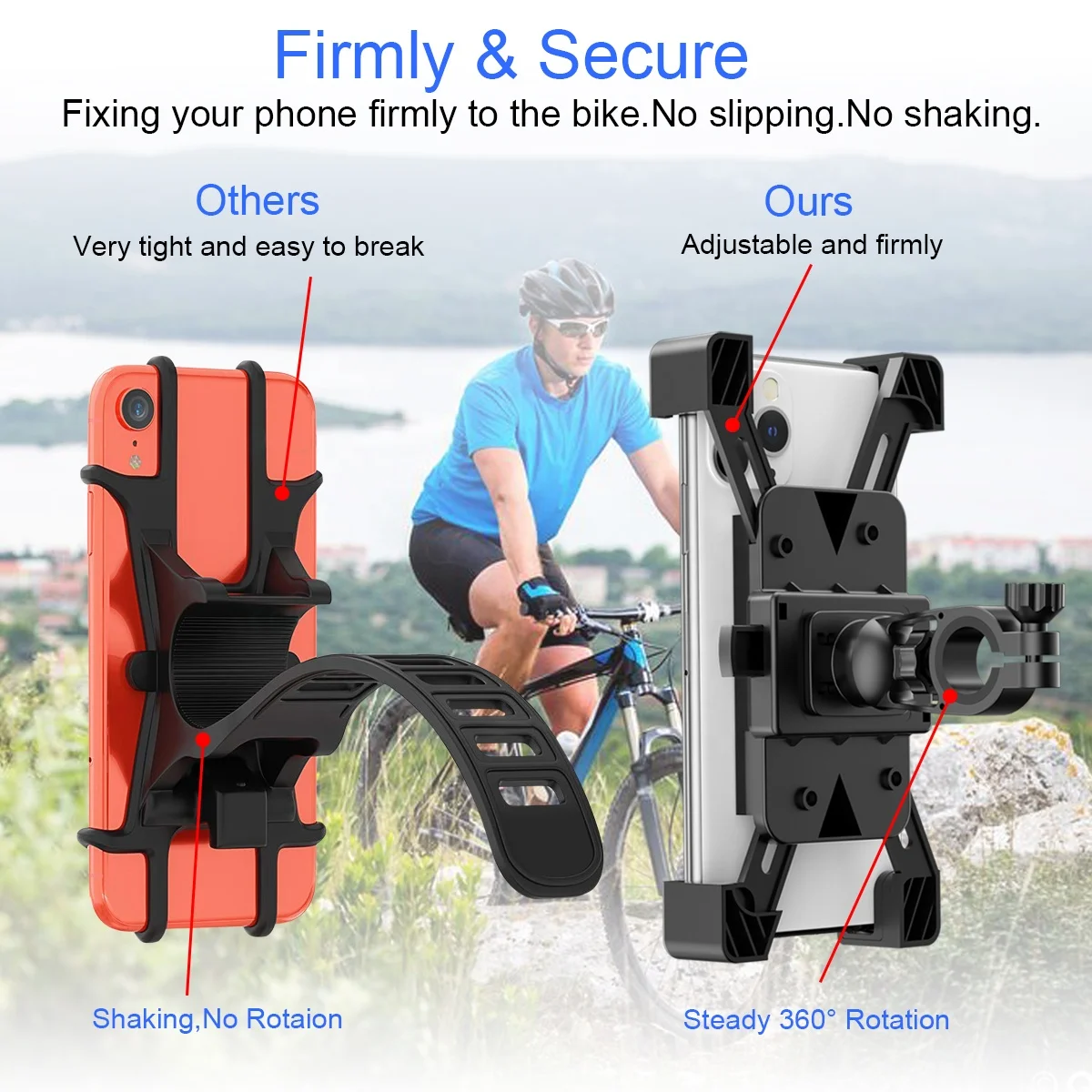 Free Sample Drop Shipping Universal Motorcycle Mobile Cell Phone Holder Mount for Bike Motorbike Bike Phone Holder - Imagen 4