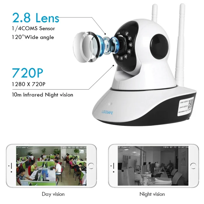 Cámara de seguridad inalámbrica LOOSAFE Smart Home 1080p con wifi y tarjeta TF/SD para el hogar. Cámara IP de seguridad. - Imagen 3