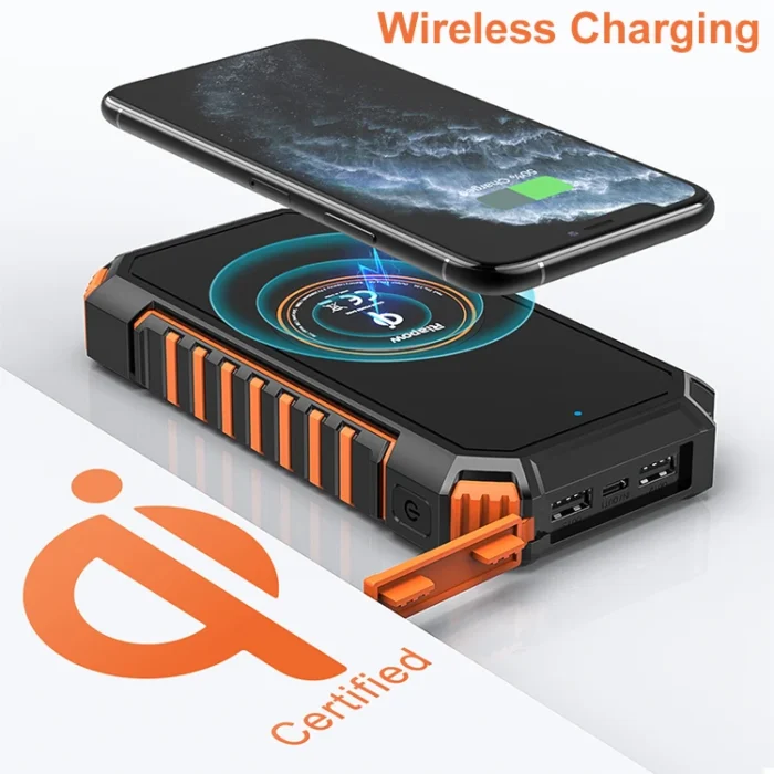 Dropshipping Wholesale Portable Solar Energy Charger Power Bank With Led Lights Panel for Mobile Phone Travel 180000mah 20000mah - Imagen 5