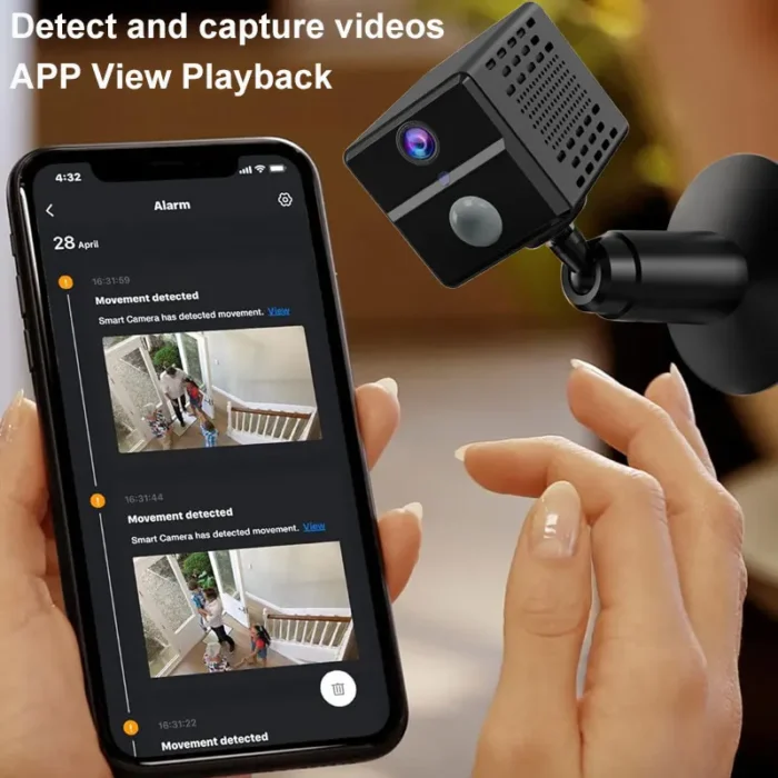 Grabadora de vídeo inteligente con wifi en línea, conexión móvil, IP inalámbrica, para coche, hogar, CCTV, red de seguridad, minicámara de vigilancia inalámbrica - Imagen 4
