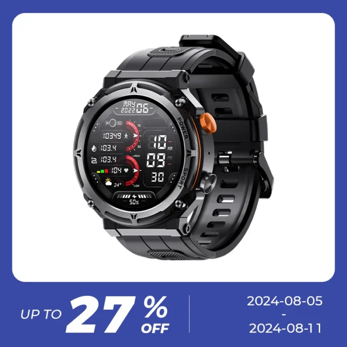 2024 C21 Pro 410mah Big Battery Outdoor Sport Smart Watches BT Calling Smartwatch for  1 ATM Waterproof Smart Watch for Men