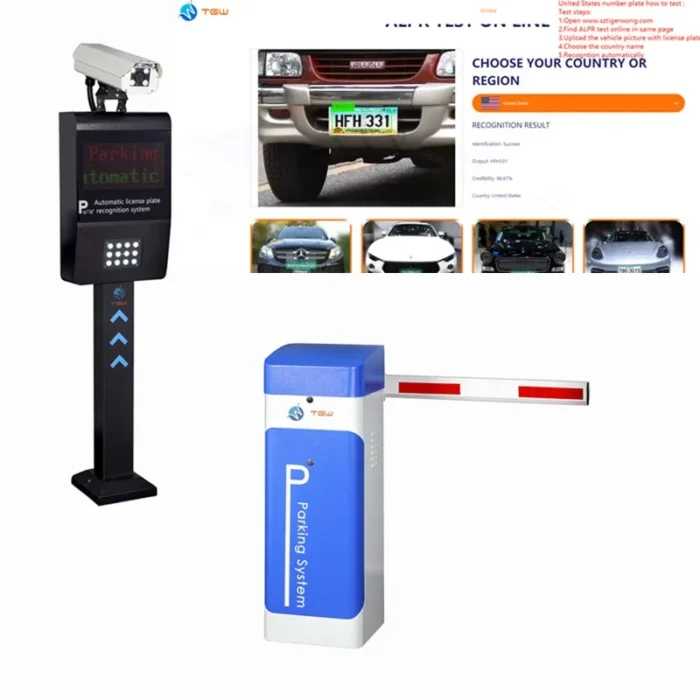 Barrera de estacionamiento con reconocimiento automático de matrículas, cámara de seguridad CCTV para sistema de estacionamiento de automóviles, cámara ANR para estacionamiento - Imagen 5