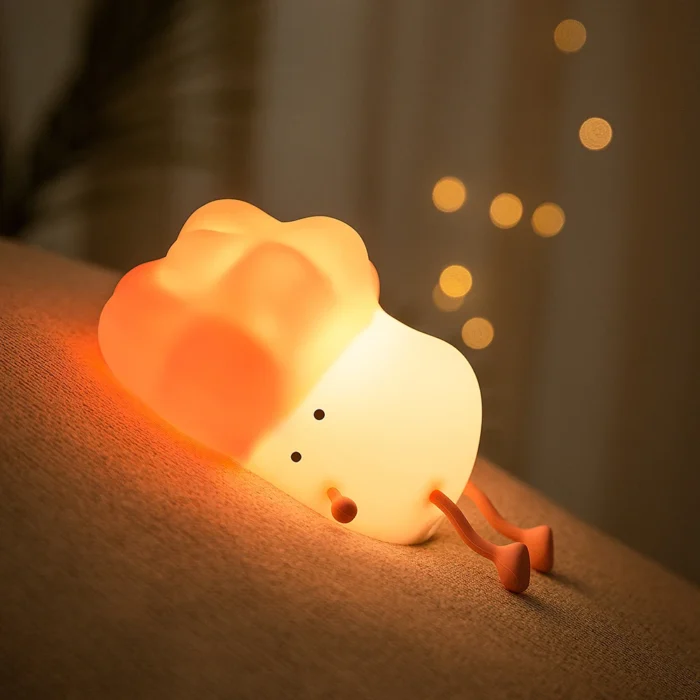Lámpara de noche LED para niños, personalizada de fábrica, con tacto inteligente de silicona, recargable, para habitación pequeña - Imagen 6