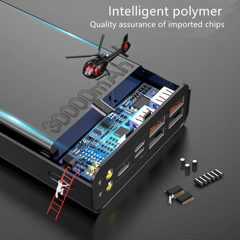 Portable 30000mah Powerbank, Mobile Phone Charger 30000mah Power Banks , Best Powerful 30000mah Power Bank - Imagen 2