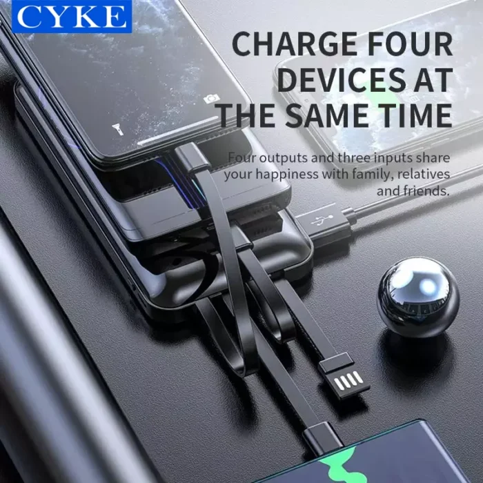 Banco de energía móvil CYKE de 20 000 mAh, OEM, cargador portátil, batería externa de 20 000 mAh, regalo - Imagen 2