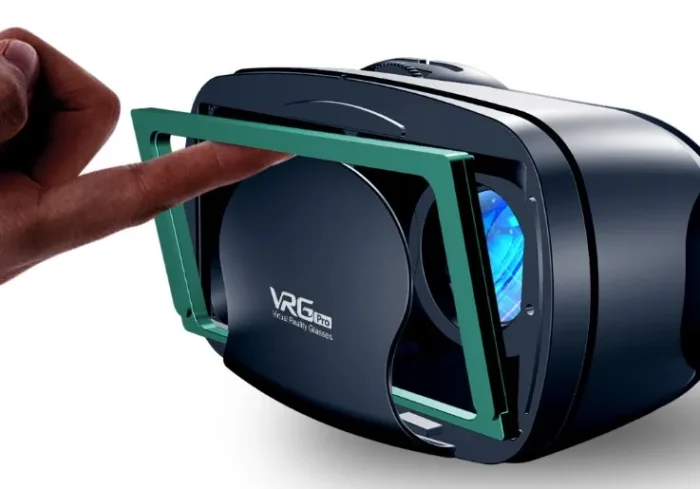 Versión audiovisual de gran venta de gafas de realidad virtual 3D con auriculares grandes integrados para teléfono móvil. - Imagen 4