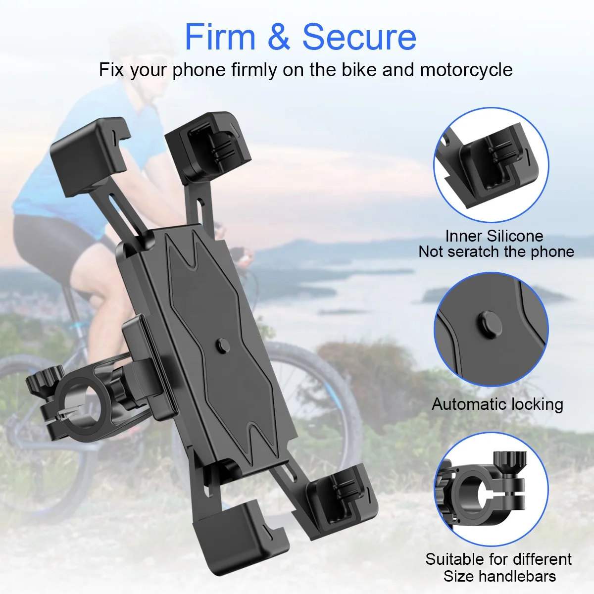 Free Sample Drop Shipping Universal Motorcycle Mobile Cell Phone Holder Mount for Bike Motorbike Bike Phone Holder - Imagen 5