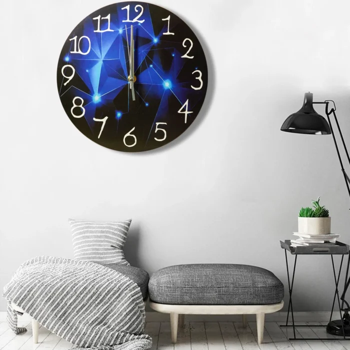 Reloj de pared analógico de 10 pulgadas y 25 cm de ancho para sala de estar, con mecanismo de movimiento moderno y cristal acrílico. - Imagen 4