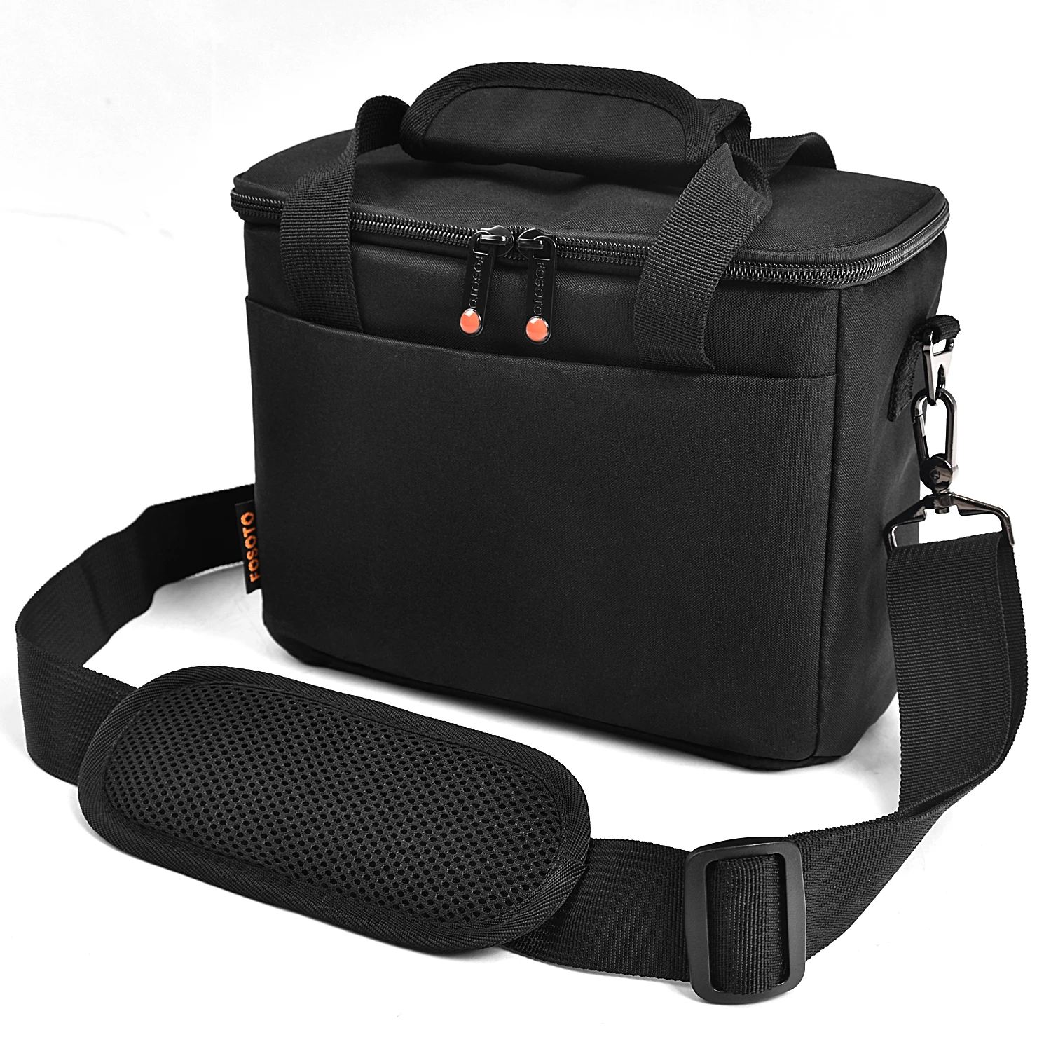 FOSOTO - Estuche profesional para cámara, de nailon, impermeable, para cámara digital, bolso de hombro para Nikon, Canon, Sony, vídeo, 1 cámara + 2 lentes - Imagen 6