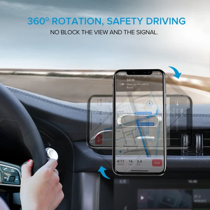 Soporte magnético para teléfono móvil con placa de metal Eonline para coche, soporte magnético de metal para coche con fuerte adsorción magnética. - Imagen 3