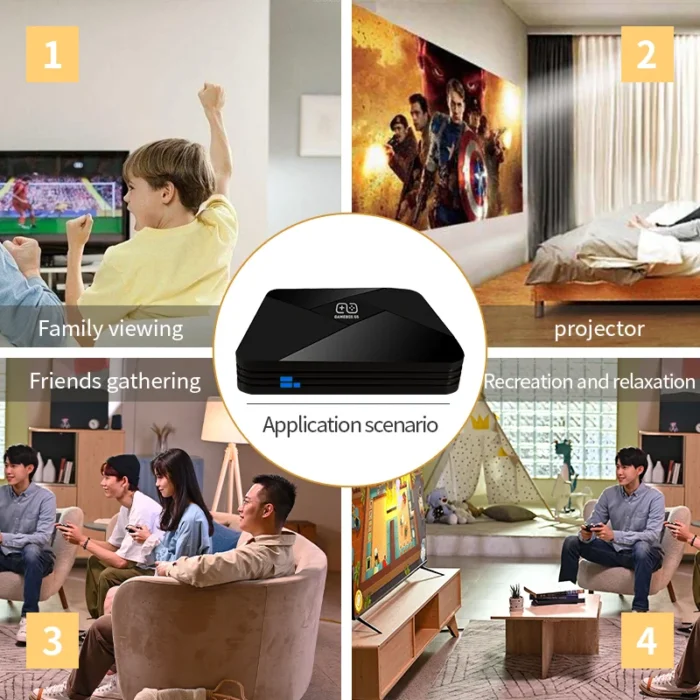 G5 Gaming Console Wifi TV BOX Dual System Updated S905L Chip Retro Video 60000 Pre Loaded Games With Wireless Controllers Pads
