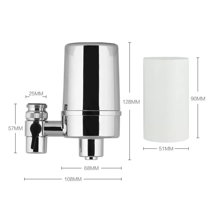 Filtro de agua para grifo de cocina portátil de carbón activado, ideal para beber directamente en casa. - Imagen 3