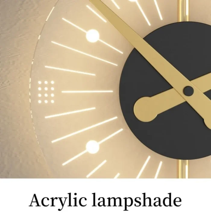Lámpara de pared LED moderna JYLIGHTING, exquisita lámpara de acrílico dorado para interiores, reloj para sala de estar, dormitorio, loft, elegante lámpara nórdica de 180 - Imagen 5