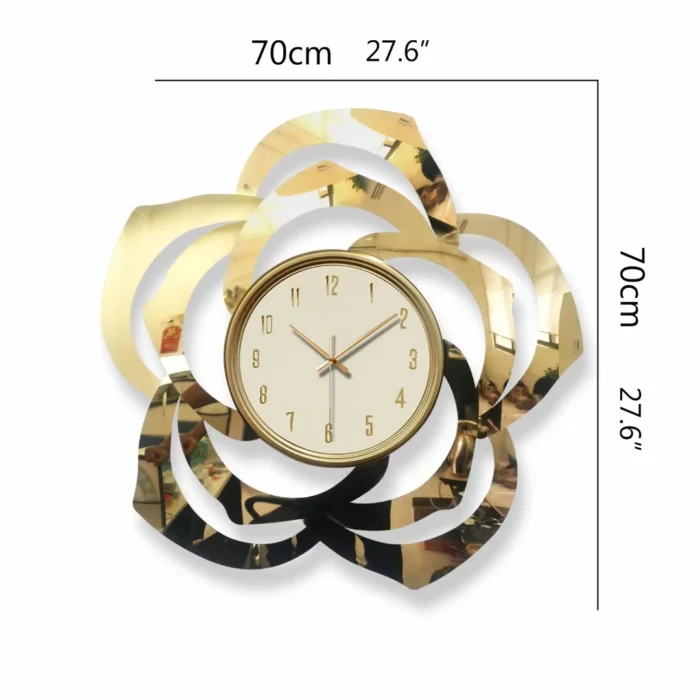 Reloj de pared de metal grande, creativo, silencioso y moderno, para decoración de sala de estar. - Imagen 2