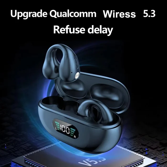 Wireless Ear Clip on Headphones 2025 New Mini Open Ear Headphones Wireless Headset Waterproof Sport Running Earring Earphone - Imagen 2